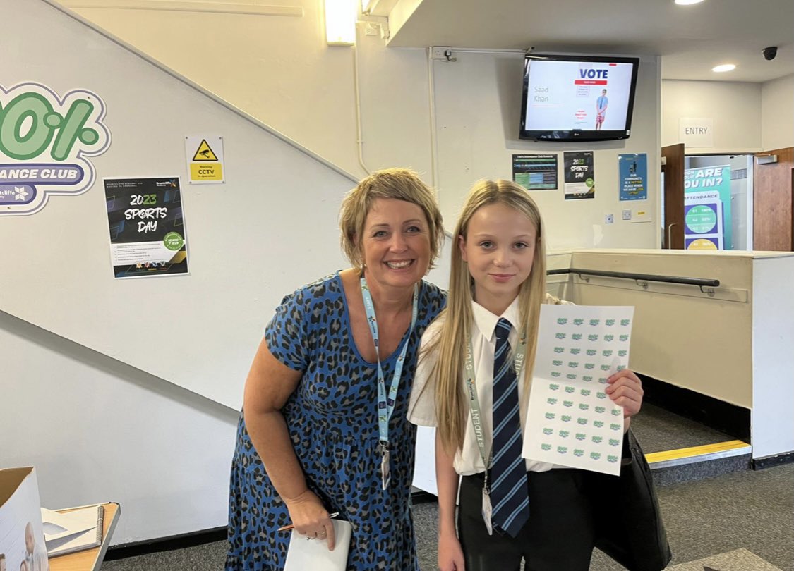 bruntcliffeacad's tweet image. ATTENDANCE WINNER!!! 🥳

Well done to one of our winners from the Attendance Pop up event last week, who won 50 attendance stickers! #attendance #popupevent