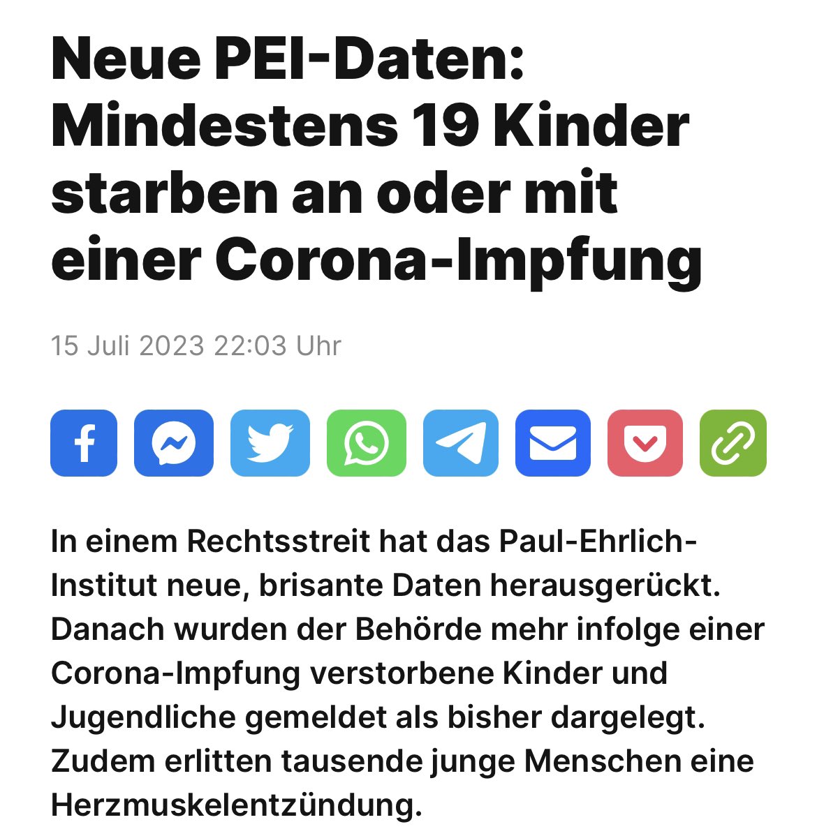 Monatelang hatte sich das Paul-Ehrlich-Institut (PEI) gegenüber der Presse geweigert, wichtige Daten zur Sicherheitsüberwachung der COVID-19-Impfstoffe herauszugeben. In einem Widerspruchsverfahren, das die Autorin seit März gegen das PEI führt, lenkte die Behörde nun in Teilen