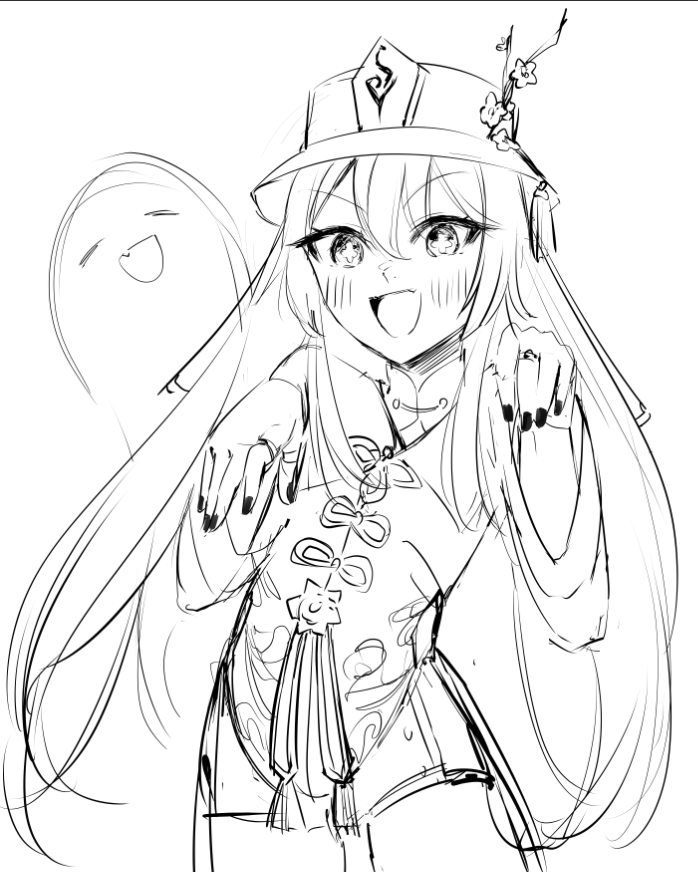 yunreart's tweet photo. Happy late bday HuTao!! 👻❤️ #Genshinlmpact https://t.co/VJRh5gQgCx