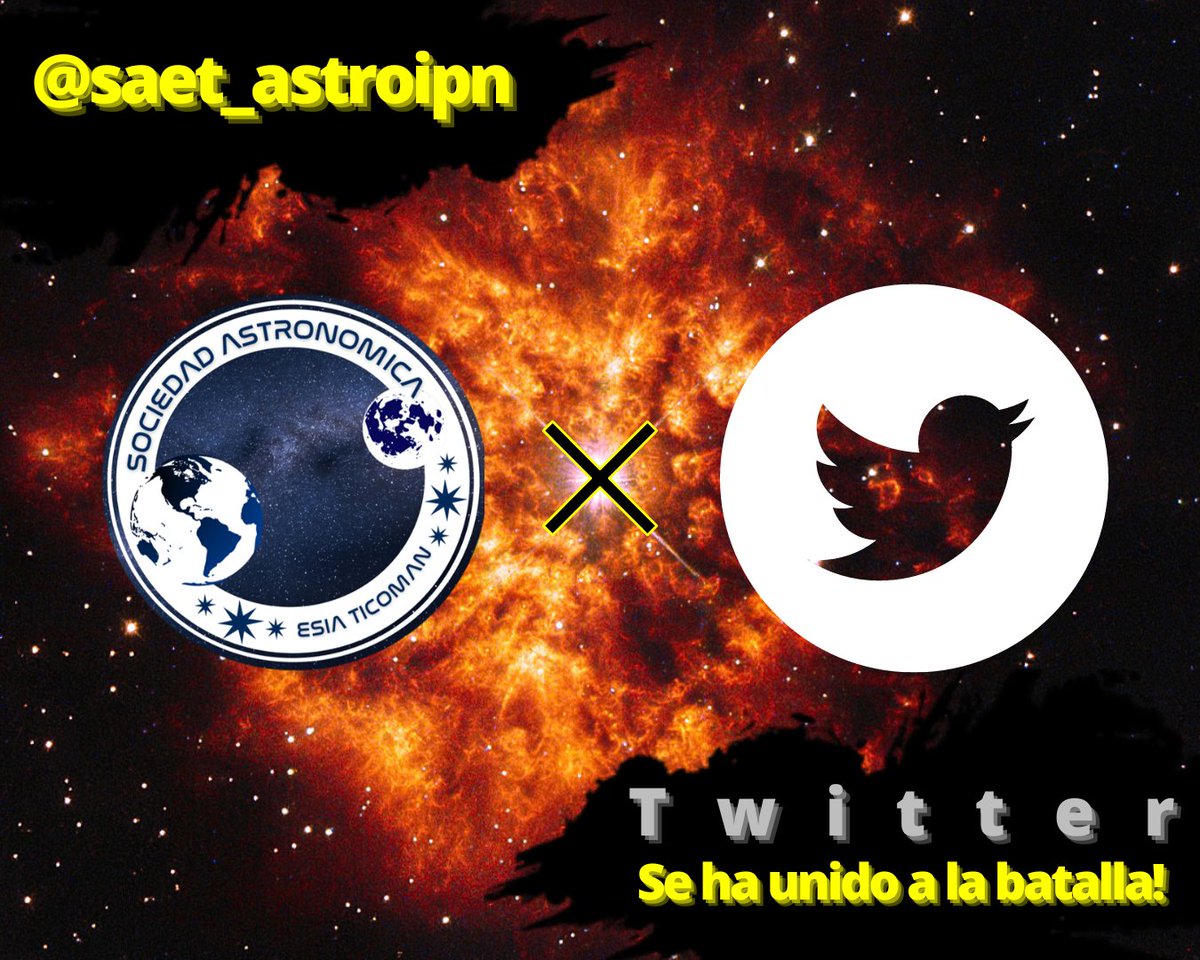 La SAET llega a twitter 🌌🌠

Hoy inicia esta nueva era en la que les traeremos las noticias de siempre y los retuits recién salidos y frescos de las noticias más nuevas de las diferentes agencias espaciales y personalidades de las ciencias espaciales 🌌🌠