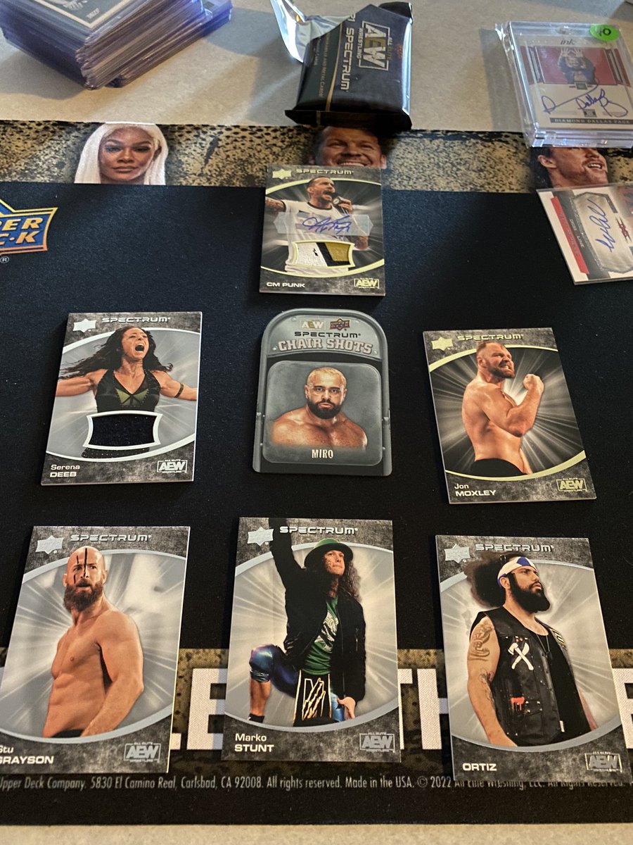 BoognishBoyz's tweet photo. Just opened up my second box of #AEWSpectrum by @UpperDeckSports and pulled a @CMPunk autograph #AEW #AEWCards #UpperDeck #WrestlingCards #AEWUpperDeck @AEWTradingCards @CardPurchaser #Boognishboyz @Boognish_Rising https://t.co/p5GSOCu22Y