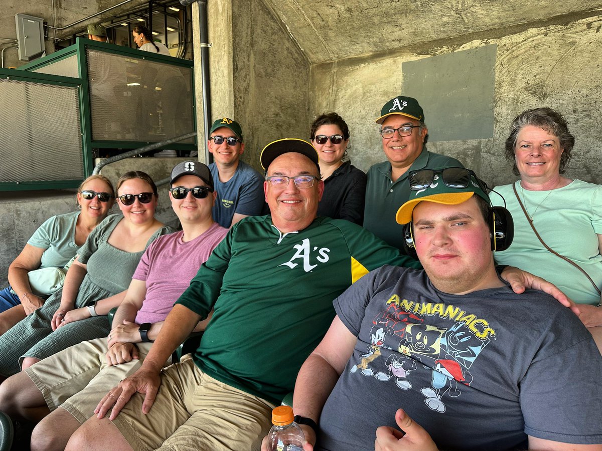 Birthday Fun at the A’s with fellow Birthday Boy. <a href="/MelSchmelberg/">Mike Melendez</a> and families. #atthecoliseum