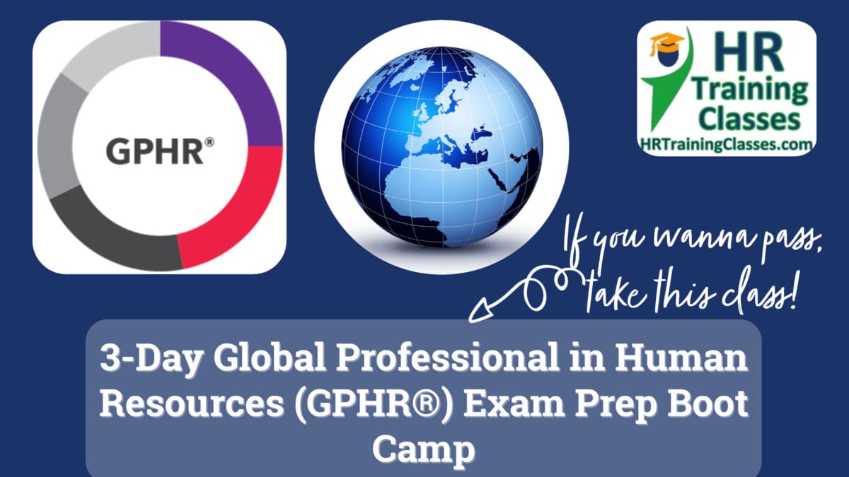 If you're interested in leveraging your HR knowledge in the global marketplace, then consider getting the Global Professional in Human Resources (GPHR®) certification. This certification demonstrates that you have the specialized proficiency, expertise

hrtrainingclasses.com/3-day-global-p…