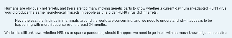 1SilvanaA's tweet photo. UK - 2 human H5N1 avian flu         july 14
China - 1 human H5N6 avian flu   july 12 
via @FluTrackers https://t.co/npNSk1kFST