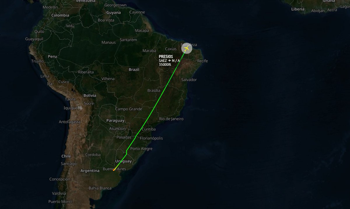 Modo_S_'s tweet photo. ⚠️🛰️Boeing 757-256 #ARG01 (Agrupación Aérea Presidencial) en ruta Ezeiza (EZE) - Bruselas (BRU) vía Sevilla (SVQ) callsing #Presi01 
(Ferry desde Aeroparque + traslado con helicóptero ARG11) Costo USS 210.000 https://t.co/ZPJjJuvaN1