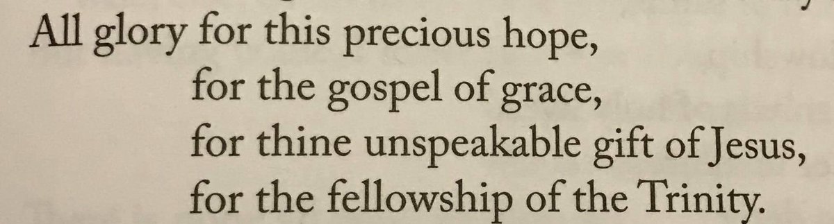 All glory for this precious hope.