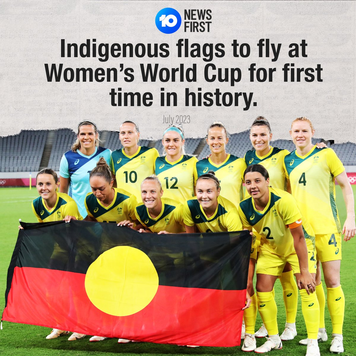 ChrisMinnsMP's tweet photo. When the Matildas play their first match of the Women's World Cup in Sydney - it will be historic.

For the first time in history, they'll be flying at Women's World Cup stadiums.

Right alongside our national flag.

A proud moment for @TheMatildas, our state and our country. https://t.co/0CyOOzP5VH