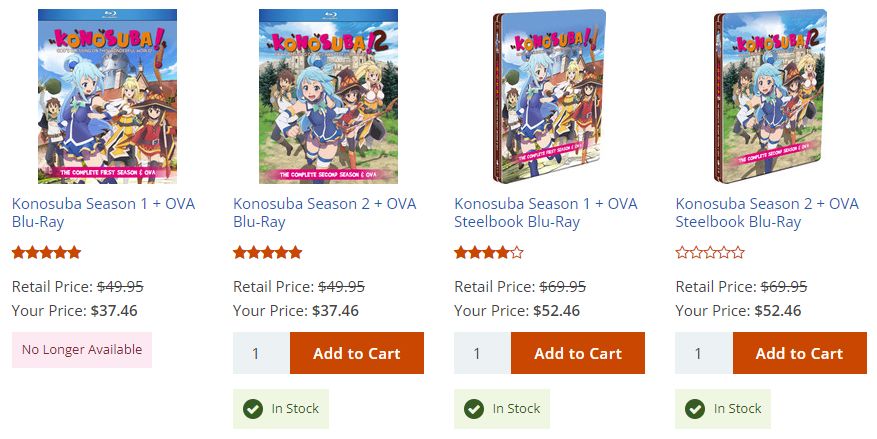 Konosuba Season 2 Steel Book