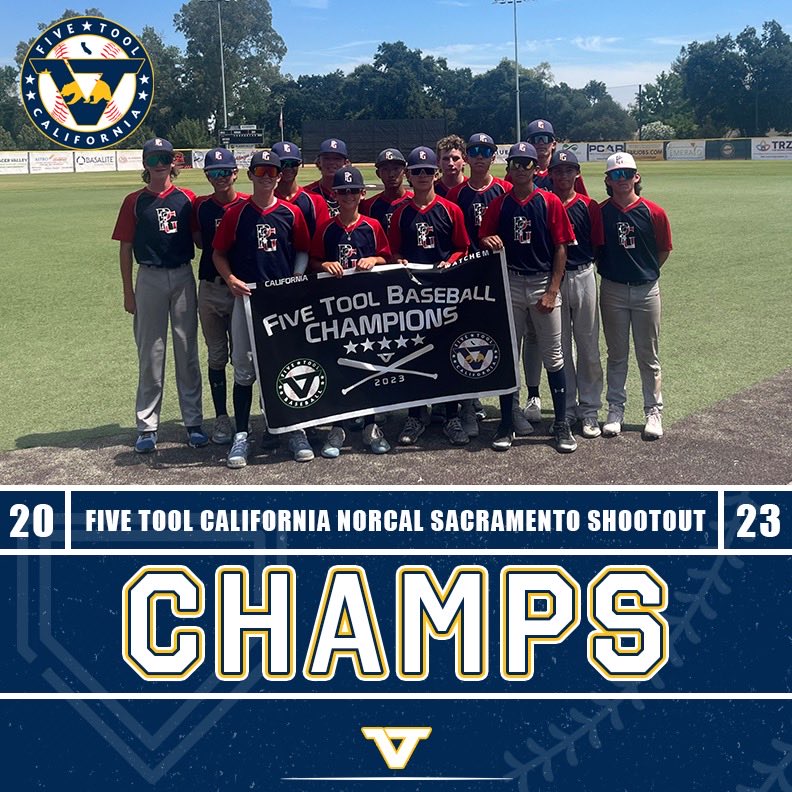 🏆CHAMPIONS🏆

Congrats to PG 15U on winning the 15U Division of the <a href="/FiveTool/">Five Tool Baseball</a> California NorCal Sacramento Shootout.

#WatchEm
