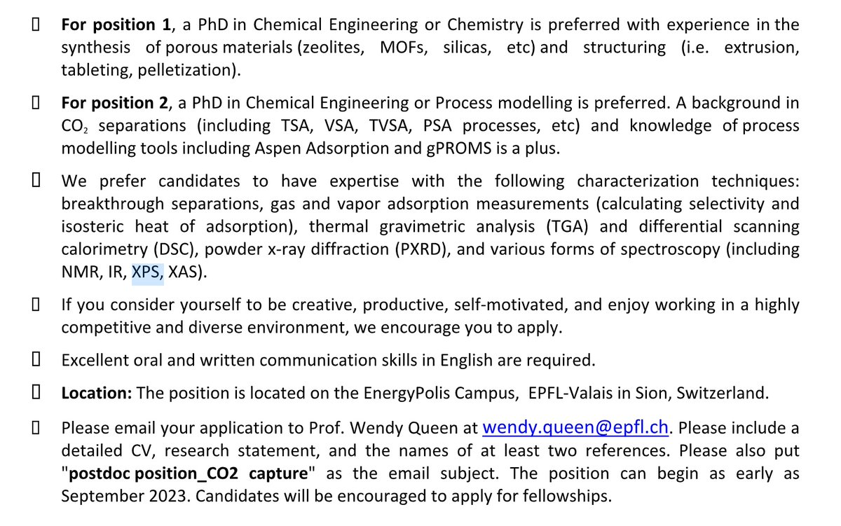 International Adsorption Society (@intadssoc) on Twitter photo #JOBPOSTING: <a href="/lfim_epfl/">LFIM - Wendy L. Queen</a> is looking to fill 2 positions in #adsorption for #CO2Capture (post-comb and #DAC):
1. Synthesis of porous materials and structuring
2. Process modelling (TSA,VSA, etc.)
More details 👇 #JOBPOSTING: <a href="/lfim_epfl/">LFIM - Wendy L. Queen</a> is looking to fill 2 positions in #adsorption for #CO2Capture (post-comb and #DAC):
1. Synthesis of porous materials and structuring
2. Process modelling (TSA,VSA, etc.)
More details 👇