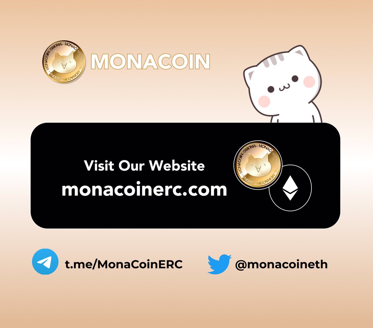 MonaCoinETH's tweet photo. Enter the future with $MONA

The second ever created meme coin after Doge

Website 💻: https://t.co/bGN96DOODB
Telegram💬: https://t.co/YnT8JnWfRc https://t.co/FFg2mNdvWs