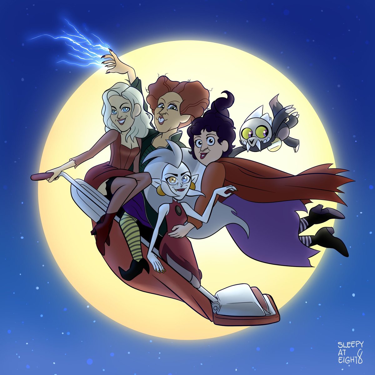 MakeHocusPocus3's tweet photo. We definitely need a crossover between The Sanderson Sisters from #HocusPocus and #TheOwlHouse
#HocusPocus30 #Disney100 https://t.co/Gm4UIK2Mkb