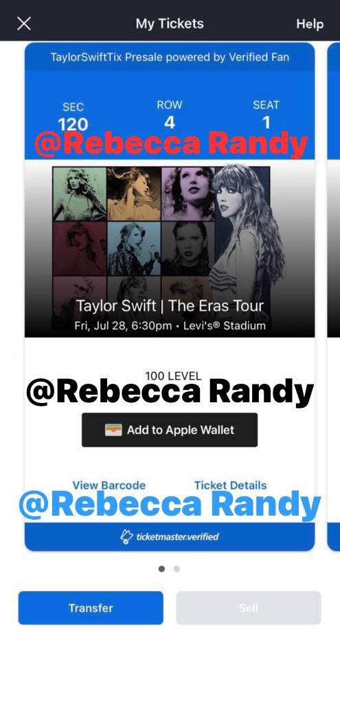 Randy72159's tweet photo. Trying to get rid of my tickets TAYLORSWIFT in LEVI’S STADIUM SANTA CLARA CA !!JULY 28th!😭,I wanna sell to a fan pls.They are both seat ticket
#taylorswifttickets
#TaylorSwift                                            
#TaylorSwiftTheErasTour
#LEVISSTADIUM 
#taylorswiftconcerts https://t.co/58yzZlln47