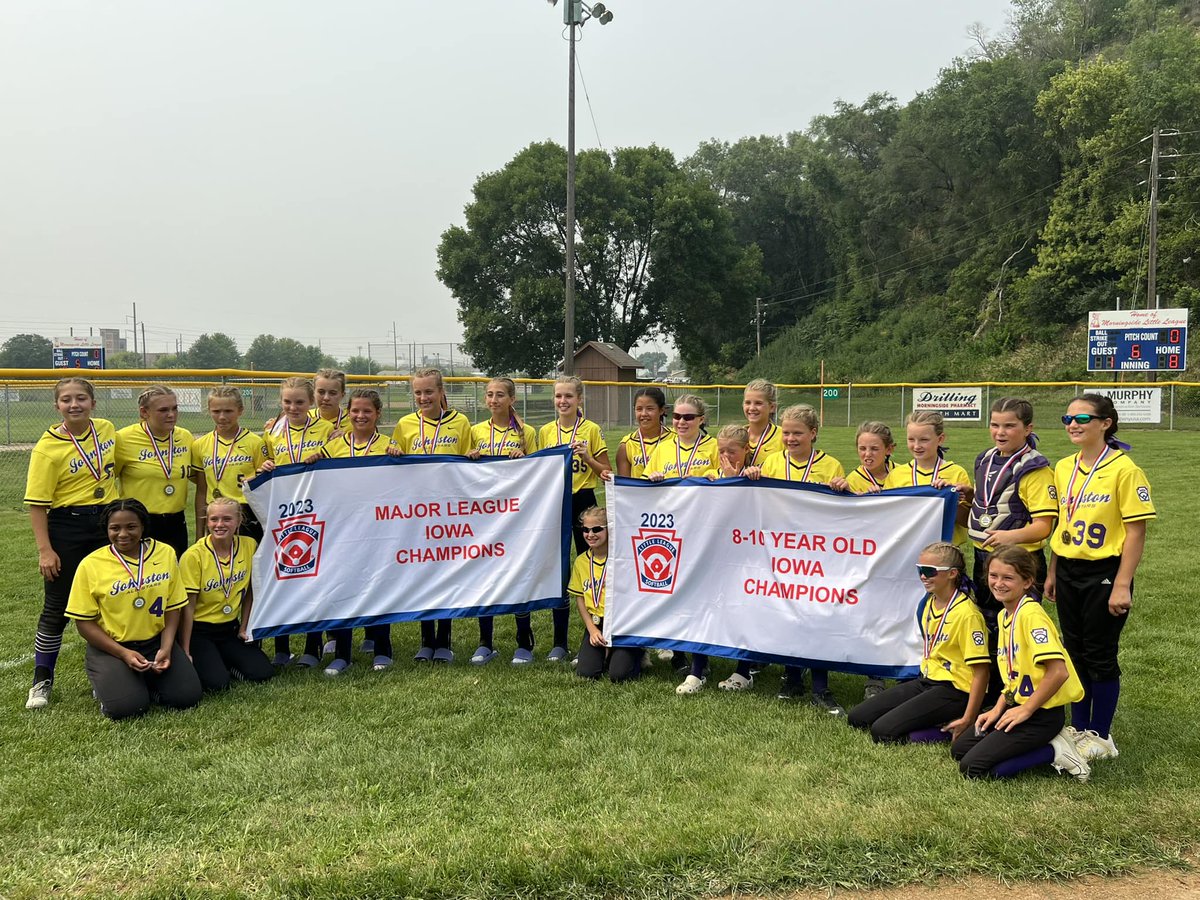 JGSAsoftball's tweet photo. Congrats to the 12U All Stars and to the 10U All Stars! State champions in both divisions! Good luck to the 12U All Stars as they will represent Iowa during the Central Regional Tournament in Indianapolis on July 23-28. #rolldrags https://t.co/aqYnNFaq7S