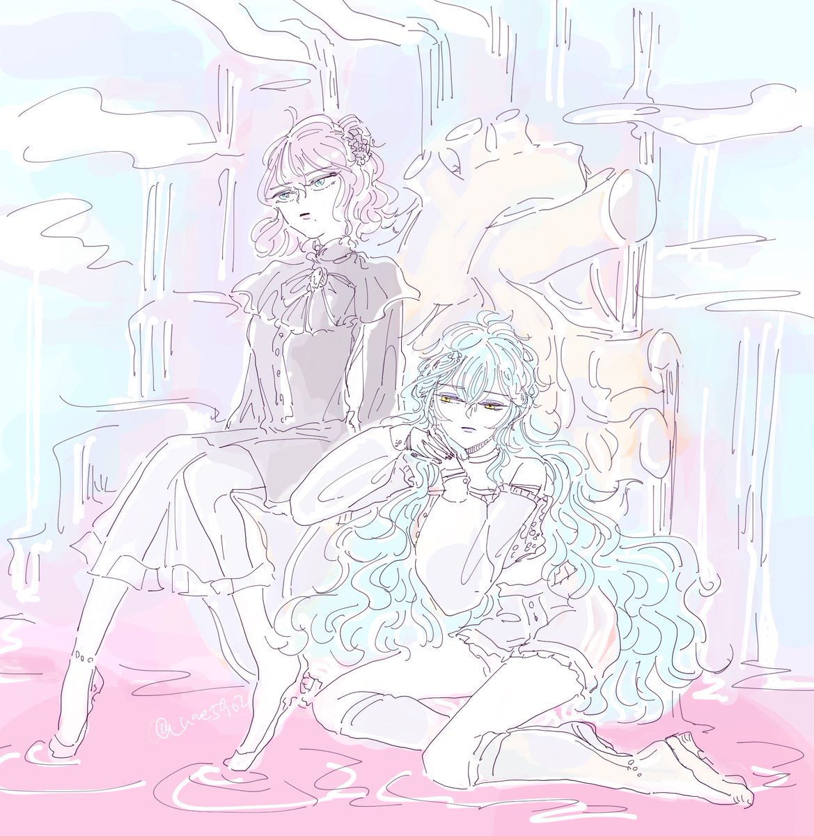 にょたの時の絵を想像してもろたらええかも…こんな感じ…