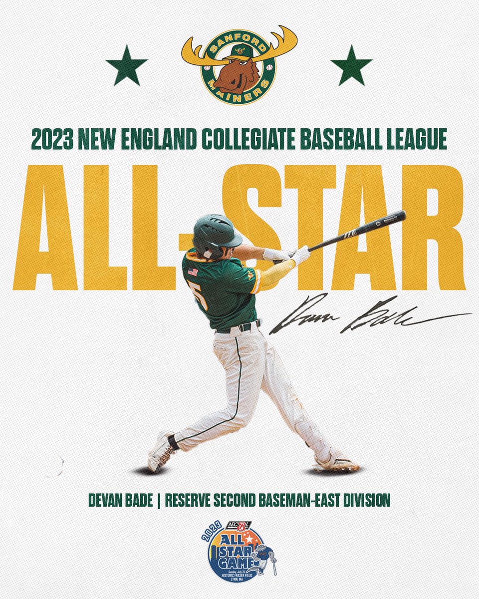Sanford_Mainers's tweet photo. Reservations for two please! Mainers catcher Logan Poteet and Devan Bade are headed to North Shore for the NECBL All-Star Game presented by Metro Credit Union as part of the East Division! Read more on Poteet and Bade’s all-star performances ➡️ https://t.co/zyauOTtUFK https://t.co/8NvRWr09XJ