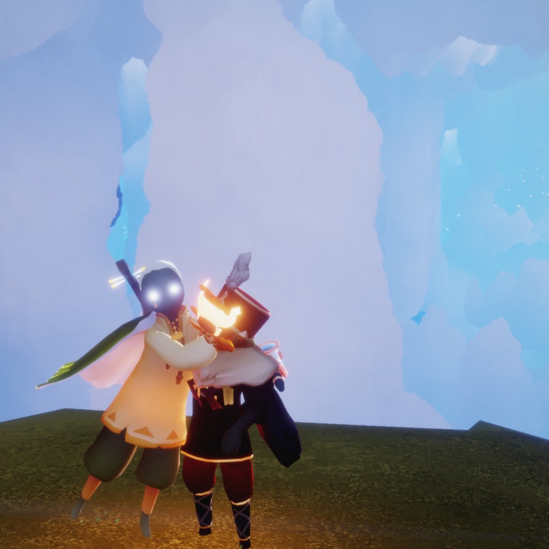nekotarito's tweet photo. …オィ〜、コッチにも来いよぉ
は、はァぃ…ひいィっ噛まれるぅ〜
#thatskygame #sky星を紡ぐ子どもたち #skycotl #skychildrenofthelight
#hiddenforest #windpaths #homeskychildren https://t.co/O3SoUgWV8E
