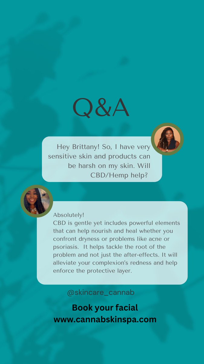 Q&A 🤩
cannabskinspa.com

#cbdskincare #cbdbenefits #sensitiveskin #plantbased #naturalskincare #atlantaskincare #atlesthetician #hempseedoil #dopeskin #skincarespecialist #esthetician #wellness #skincarecommunity #skintips