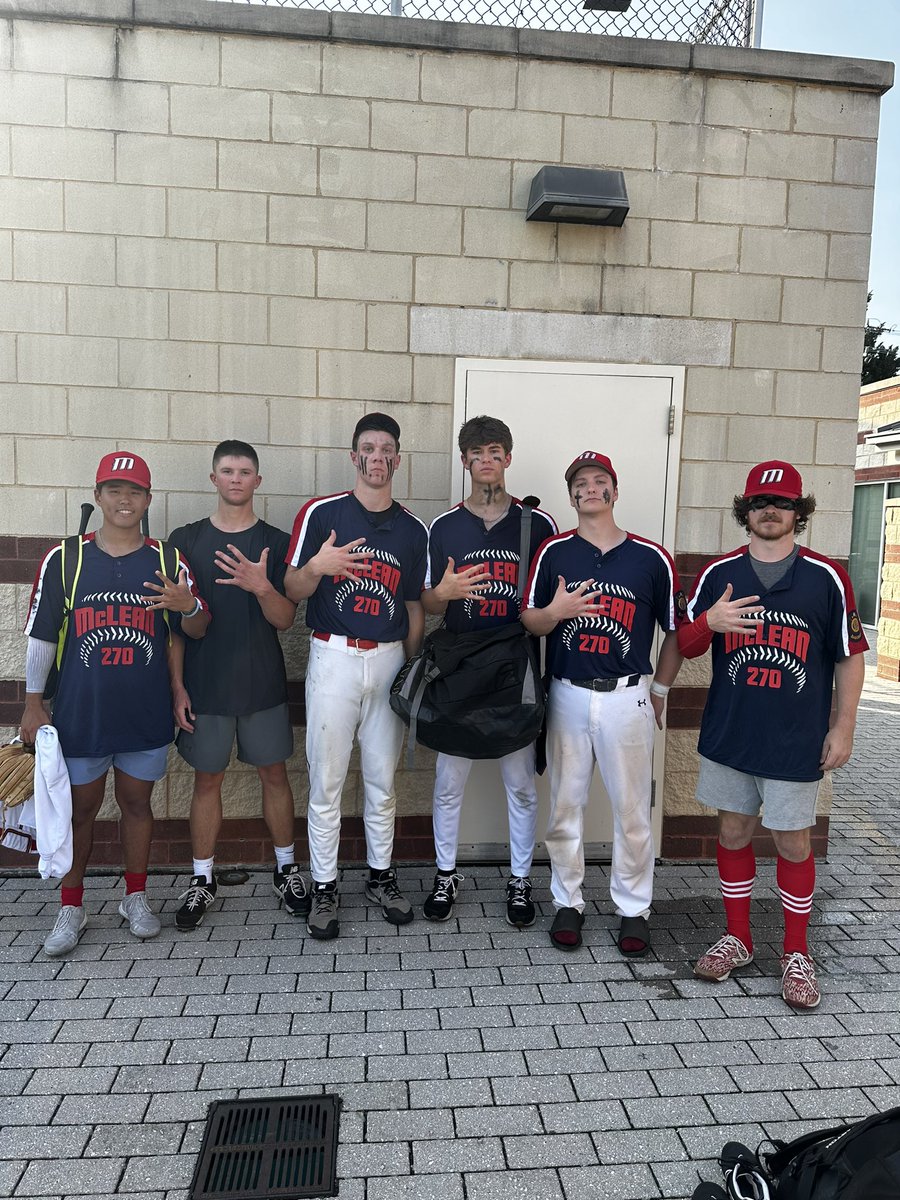 Mcleanpost270's tweet photo. The eyeblack gave us the powers to win once again and Post 270 advances in the district playoffs. The boys were lookin hotter than the sun out there today and are ready to go at it again tomorrow with Hans “cutie patootie” Sandberg on the bump https://t.co/sEv3g8BANH