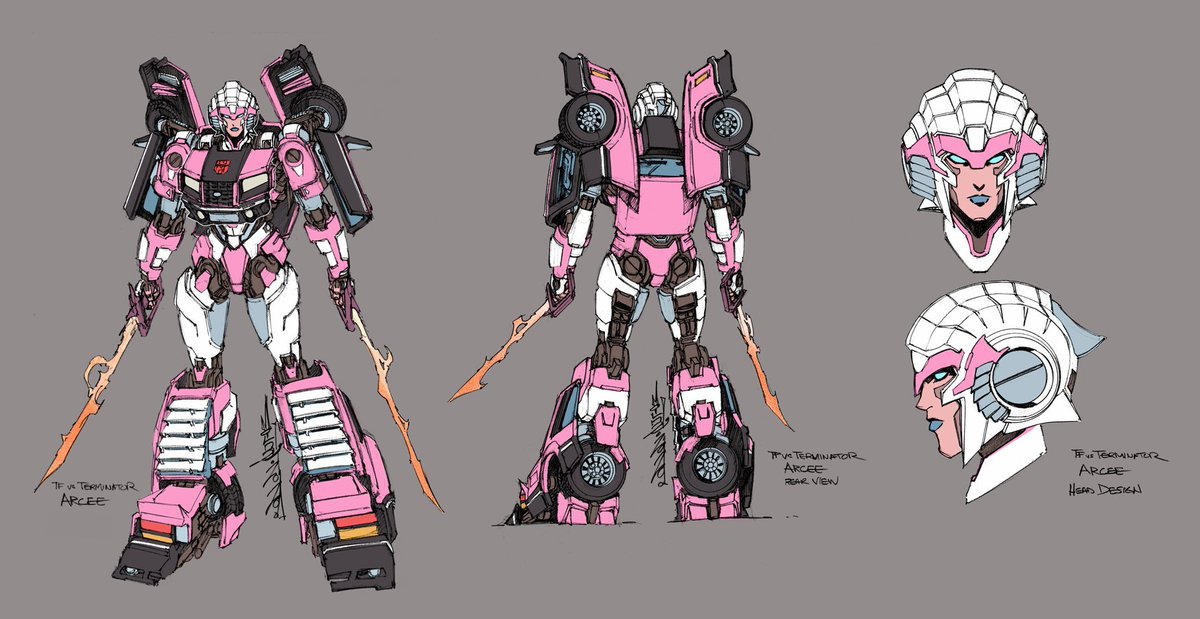 @Natephoenix83 Have you heard the good word of Transformers vs The Terminator Arcee?

(Who looks like she could actually transform without having to just wear her whole alt mode as a backpack.)