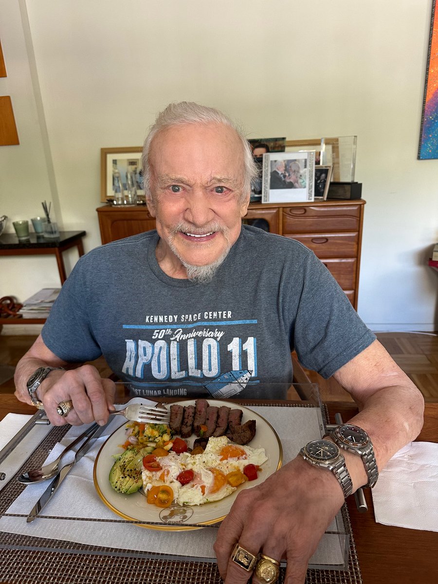 #Apollo11 launch day, 54th anniversary. 🇺🇸🚀🌛 Steak and eggs today celebrating in style at home with my Anca.