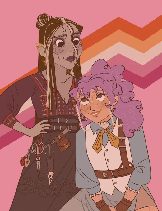two women kissing? in MY dnd stream? its more likely than you think…… #criticalrole #criticalrolefanart