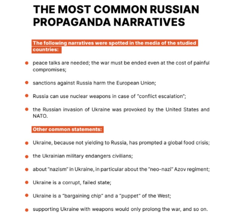 fujiwara_g1's tweet image. ロシアのプロパガンダ的ナラティブ。みなさんも、見覚えがありませんか。

-和平協議が必要。痛みを伴う妥協をしてでも戦争終結が必須
-対ロ制裁はEUに打撃
-"紛争がエスカレートした"場合、ロシアは核兵器を使いかねない（から停戦せよ）
-ウ侵攻は米とNATOのせい

■出典=bit.ly/3NXae22