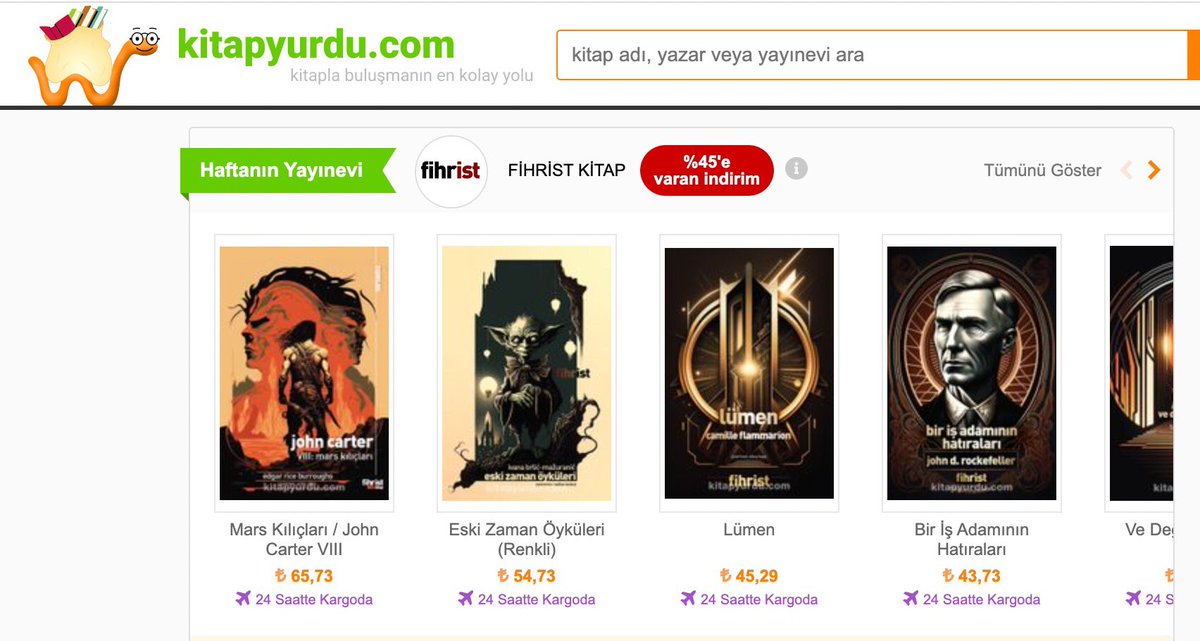 Fihrist Haftamız Başladı! :)

kitapyurdu.com/yayinevi/fihri…