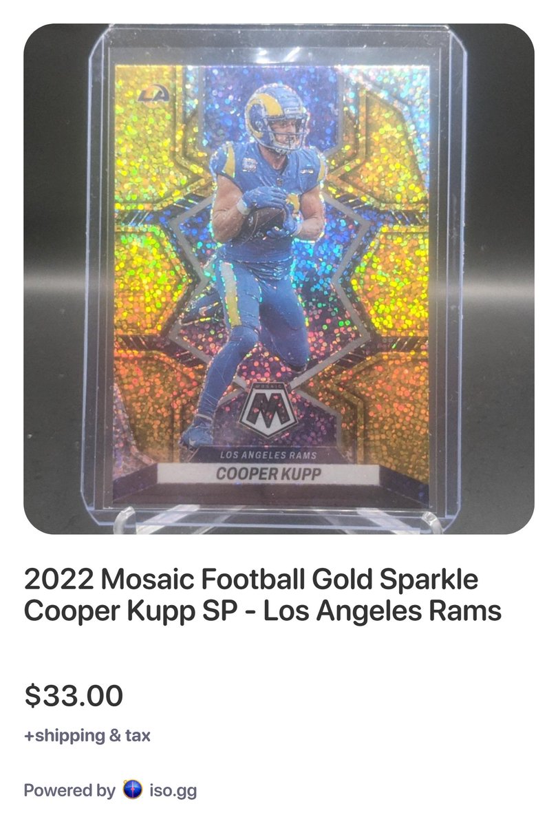 2022 Mosaic Football Gold Sparkle Cooper Kupp SP - Los Angeles Rams  #bcb 9758: Follow and reply with #bcb to claim and purchase! @BuckCityBreaks https://t.co/YXDwL0GEhs