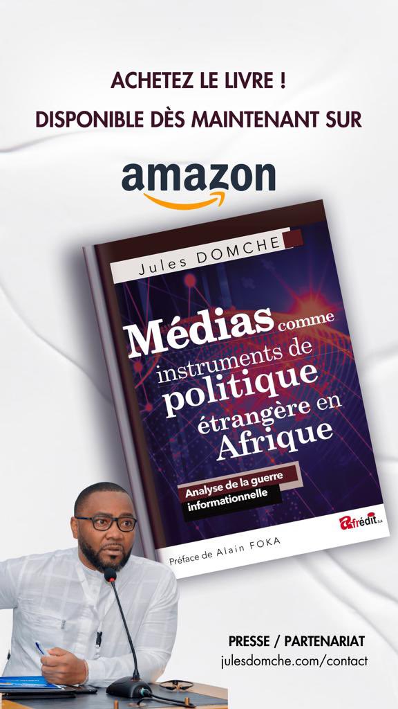 alainfoka2005's tweet photo. La pire des colonisations est celle de l’esprit. Si depuis les indépendances, l’Afrique est encore sous influence des colonisateurs d’hier, c’est désormais et surtout grâce aux grands médias qui l’arrosent de façon discontinue en distillant la pensée dominante. Dans « Médias comme instrument de politique étrangère en Afrique », @JulesDomche, journaliste de renom décrit un insidieux outil de diplomatie.
