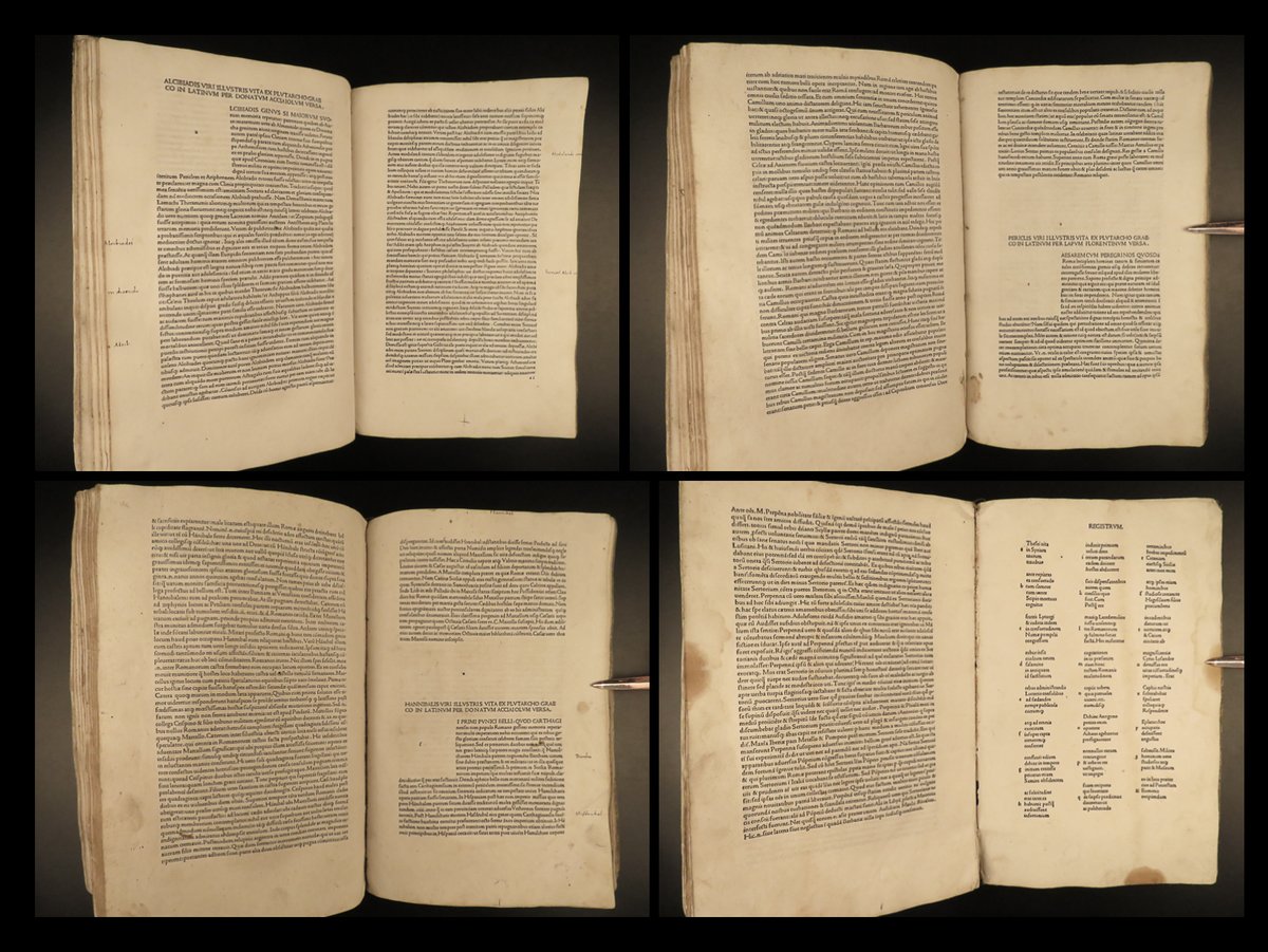 SchilbRareBooks's tweet image. 1478 Plutarch&apos;s &quot;Vitae illustrium virorum&quot;. ow.ly/6fyM50PbLpN

 #Philosophy #Incunable #ParallelLives # GrecoRoman #RareBooks #SchilbAntiquarian #Story #Books #Reading #History #VintageBooks #Bibliophile #OldBooks #BookHaul #Booktok #InstaBooks #Bookstagram #BookHunters