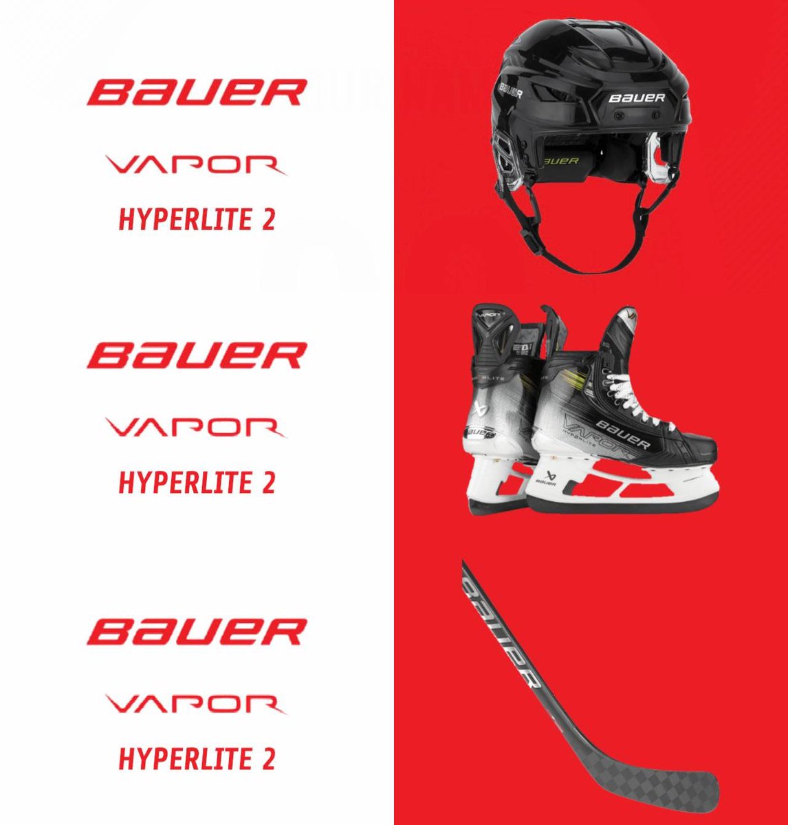 gearbag_hockey's tweet photo. 📣 Attention all lucky owners of the shiny new Bauer Hyperlite 2 gear! Time to show off and rock your profiles because the complete lineup is now available in the Gearbag app!! #Bauer #Hyperlite2 #vapor https://t.co/6oLaQtqNvn
