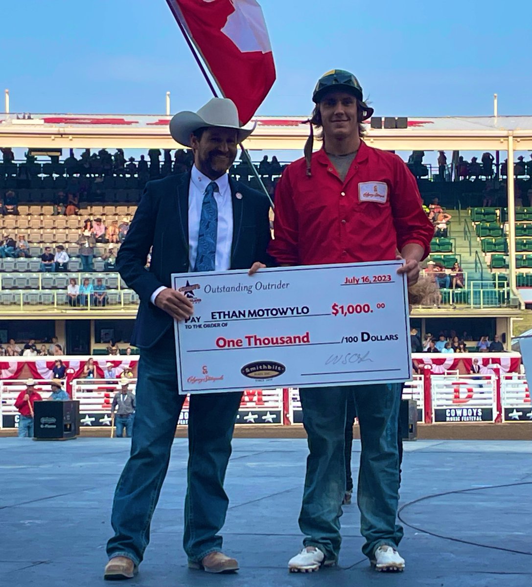 CSchuckwagons's tweet photo. Congratulations to Rory Gervais for winning the ATCO Outrider Award for the 2023 Cowboys Rangeland Derby! Coming in 2nd is Tray MacGillivray and 3rd is Ethan Motowylo! 🎉

#CSChuckwagons #CalgaryStampede #100YearsOfChuckwagonRacing #CenturyOfChuckwagonRacing https://t.co/mZYMHAnY1D