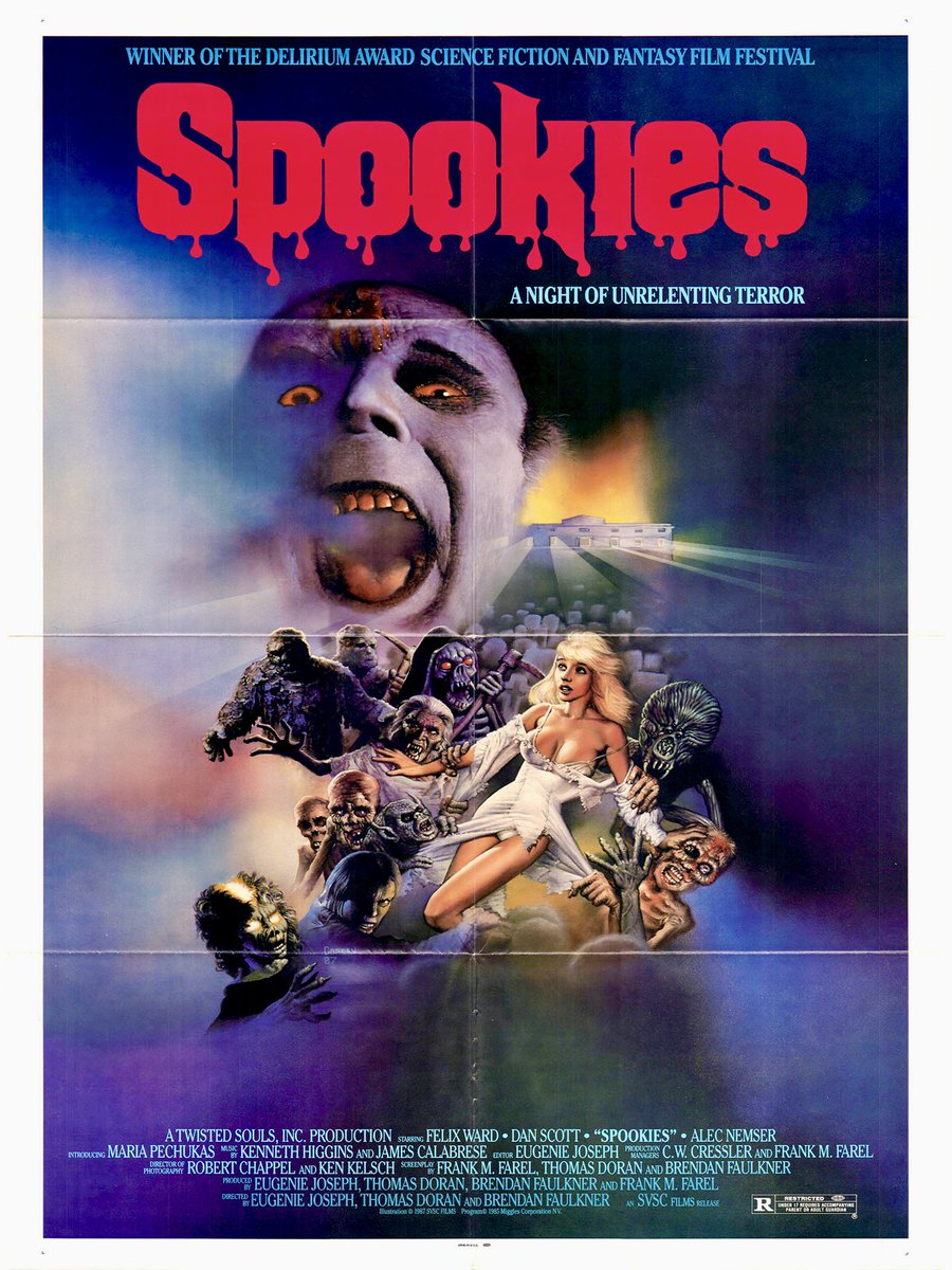 MikeySlashic's tweet photo. #Horror365Challenge 196/365
#NowWatching
#IronMutant
“Spookies”(1986)
Do you like 80s horror with a lot of monsters,SFX,goofy actors and an head scratcher plot?? Go watch Spookies,you won’t be disappointed. It’s great 😄 https://t.co/04rUYj5Fxg
