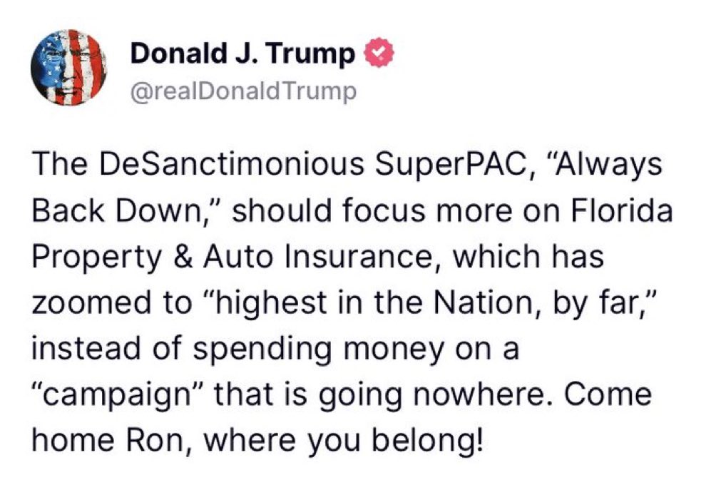 LauraLoomer's tweet photo. President Trump has released a new statement on Truth Social. https://t.co/YGpH4VKELj
