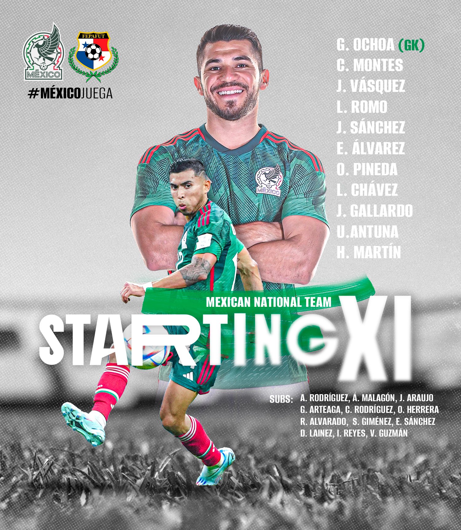 Mexican National Team on X: &ldquo;OUR FINAL LINE-UP. 👥🇲🇽 #GoldCup 