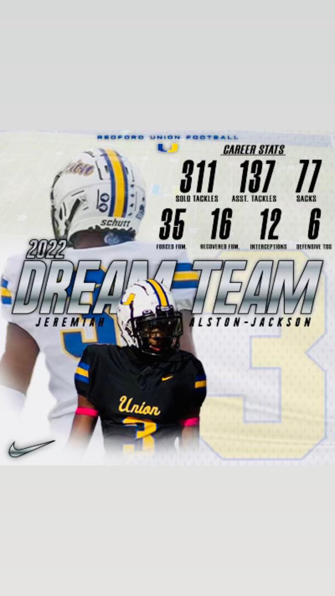 JeremiahAlsto16's tweet photo. I want to take this time to say how appreciative &amp; grateful to be given the opportunity to live my dream. I thank god for the blessings he has given me. From Dream Team to Chippewa💯. I am a collegiate Student Athlete.#Fireupchips @REDFORDUNION @thecoachhopshow @CMU_Football https://t.co/9LrBic5HBy