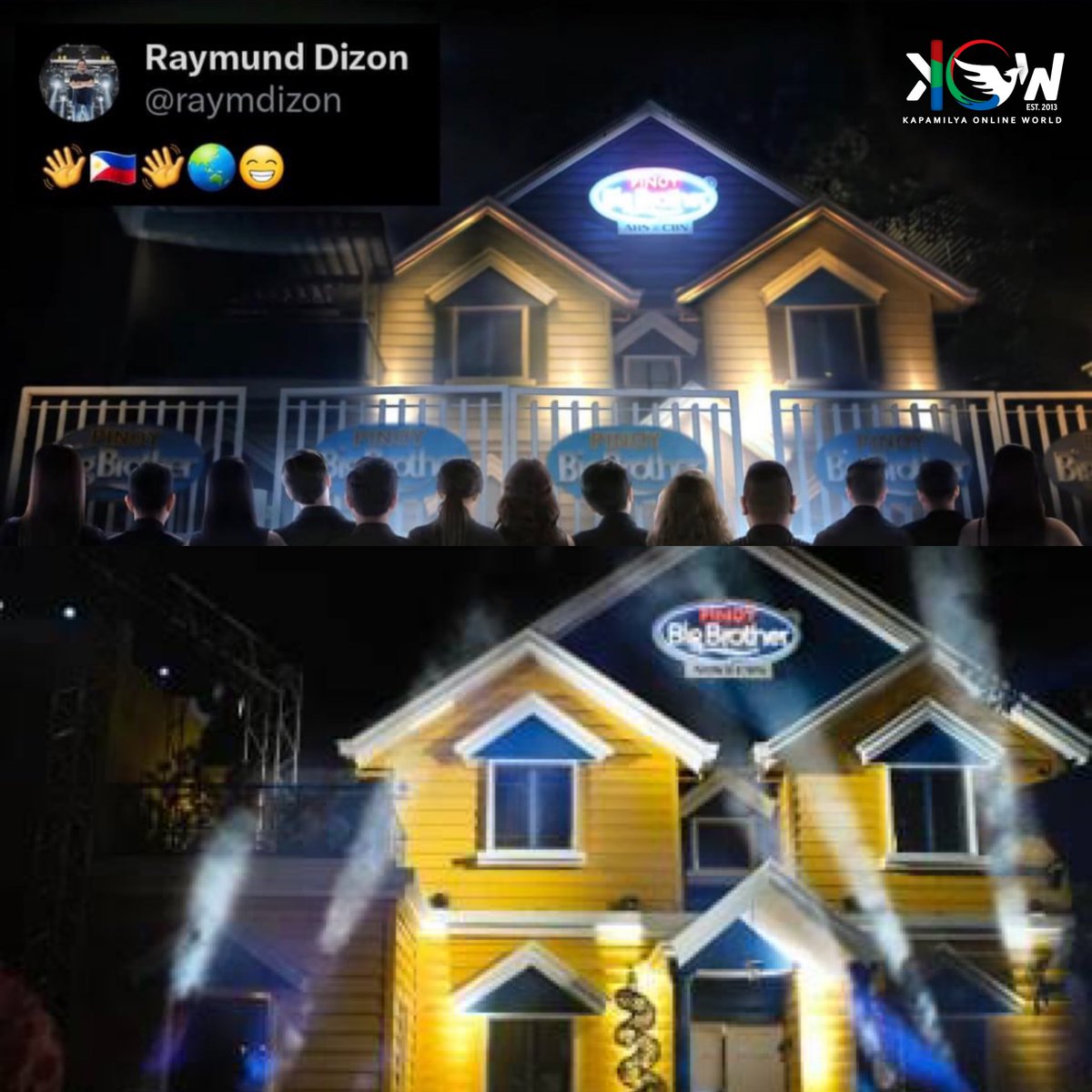 kowalerts's tweet photo. HELLO PHILIPPINES, HELLO WORLD! 🇵🇭🌏

Abangan ang malaking pasabog ni kuya!malalaman niyo sa takdang panahon ☺️

Exciting!!! Masisilayan na kaya ulit natin ang pinakasikat na bahay ni kuya dito -> https://t.co/nTZfeYDyza https://t.co/sE9SghXbVV