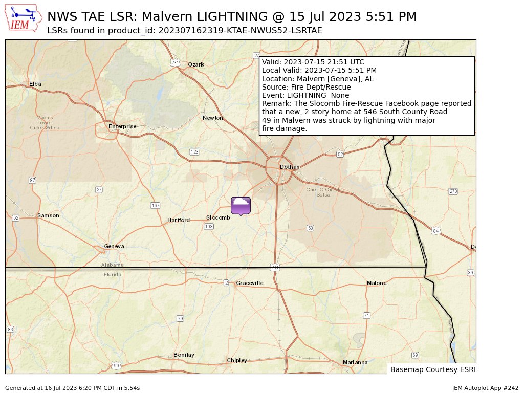 Panama City Beach Weather on Twitter "[Delayed Report] On Jul 15, at 5
