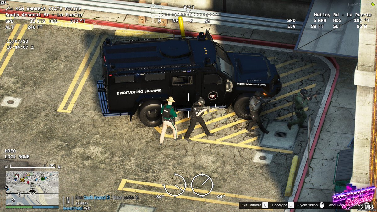 beyondrp_'s tweet photo. SASP heli above a location with a barricaded subject with JTRU, SASP &amp; LLE officers on ground
Pic credit Bryce R. 209
#BRP #SASP #LLE #JTRU #FiveM https://t.co/3h89qrcLGB