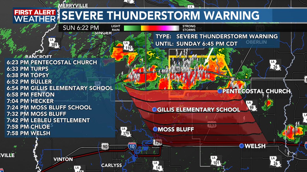 Strong storms are firing up across portions of SWLA and these storms are capable of producing hail possibly up to quarter size along with gusty winds.  These are slowly moving south to southeast and could also produce heavy rainfall with 1 to 2 inches of rain falling
