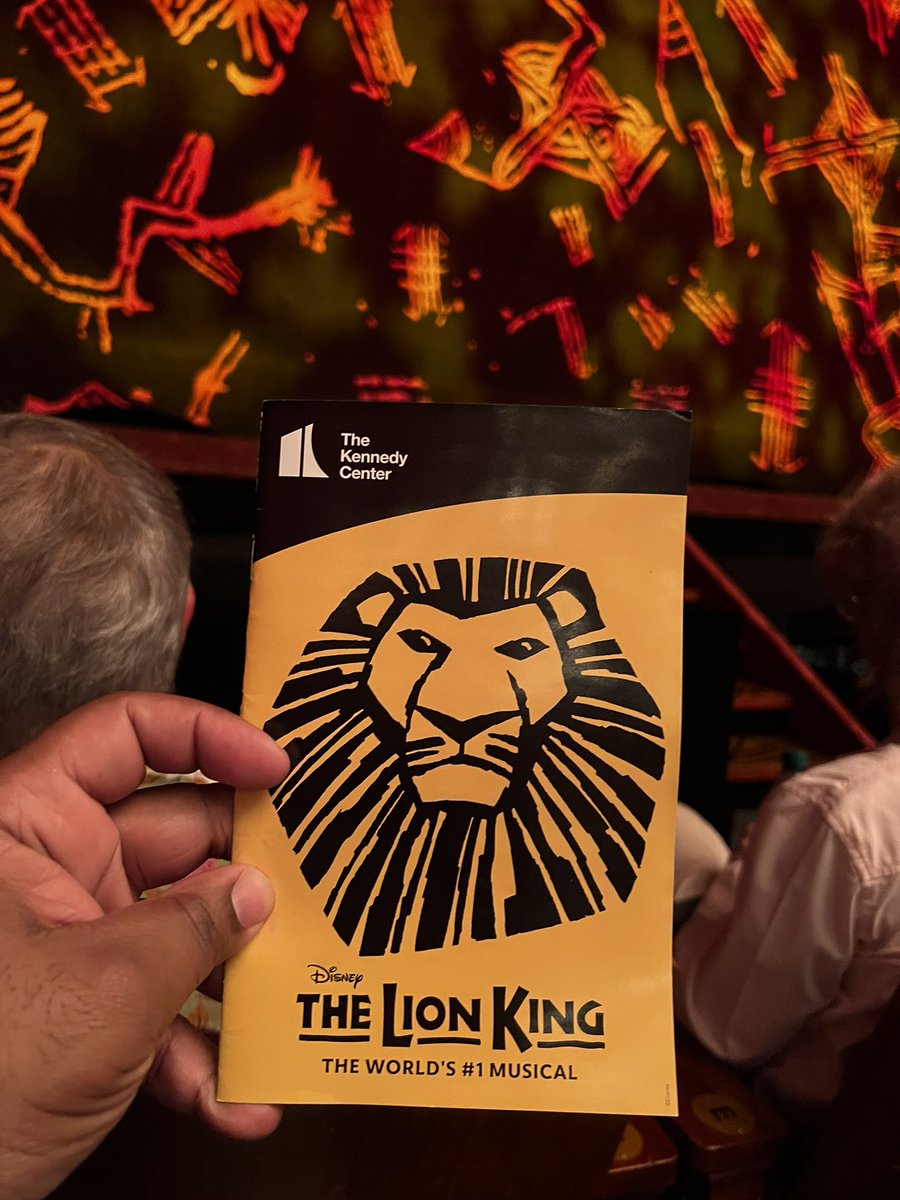 #kennedycenter about to enjoy The Lion King for the first time.