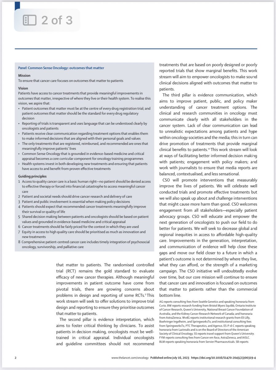 Common Sense Oncology tweet media