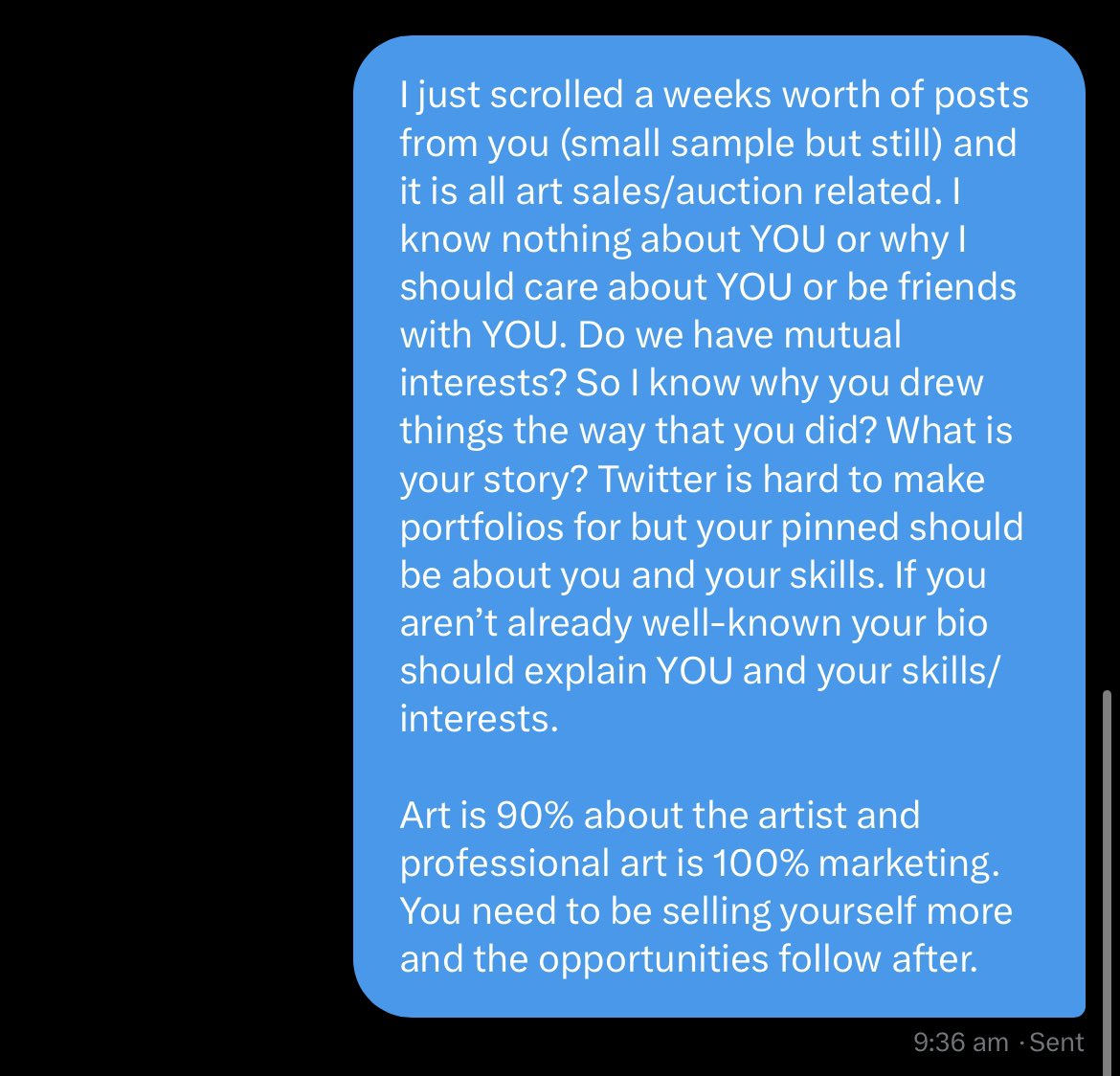 got a DM from an artist asking for advice because art isn’t selling as much these days

thought my response might be useful to other artists as well