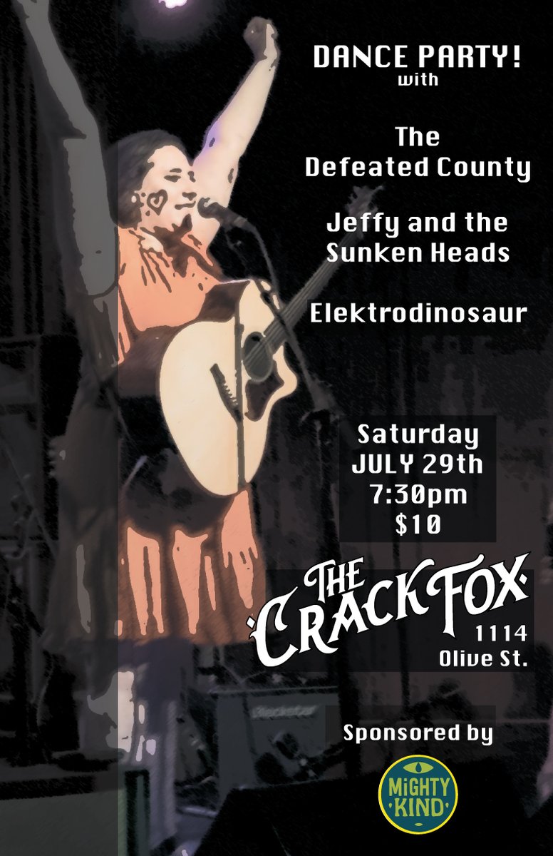 We know it has been a minute since we've been active, so we are thrilled to be playing later this month, July 29th at The Crack Fox!