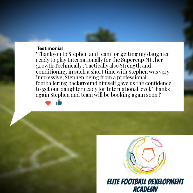 EliteFootbDev's tweet photo. Testimonial from a parent of one of the players we have been coaching recently, preparing for the SuperCup NI and International Football. Amazing to be able to provide valuable support to this young player.
https://t.co/nldBFFoI7p https://t.co/3srWfV6OWD