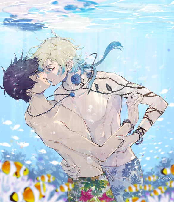  #kiis_1dw お題【バカンス】  海の日 顔がうれてる2人のこっそりバカンス  ここならパiパラッチに撮られないだろ?と海中でキスするけど、いつの間にか撮られてて翌週には交際宣言するkiis…