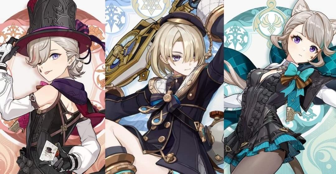 LuisAlvertoAlv6's tweet photo. It may be obvious, but the first #Fontaine banner is not two brothers, it's three. We can already imagine the synergy (the three in one team)
#Linnette Elder 🔥
#Lyney Median 💨
#Freminet Minor❄️
#原神 #Genshinlmpact #八重神子
#genshinleak #Genshin #Fontaine #Genshinleaks https://t.co/daZTCjiTgn