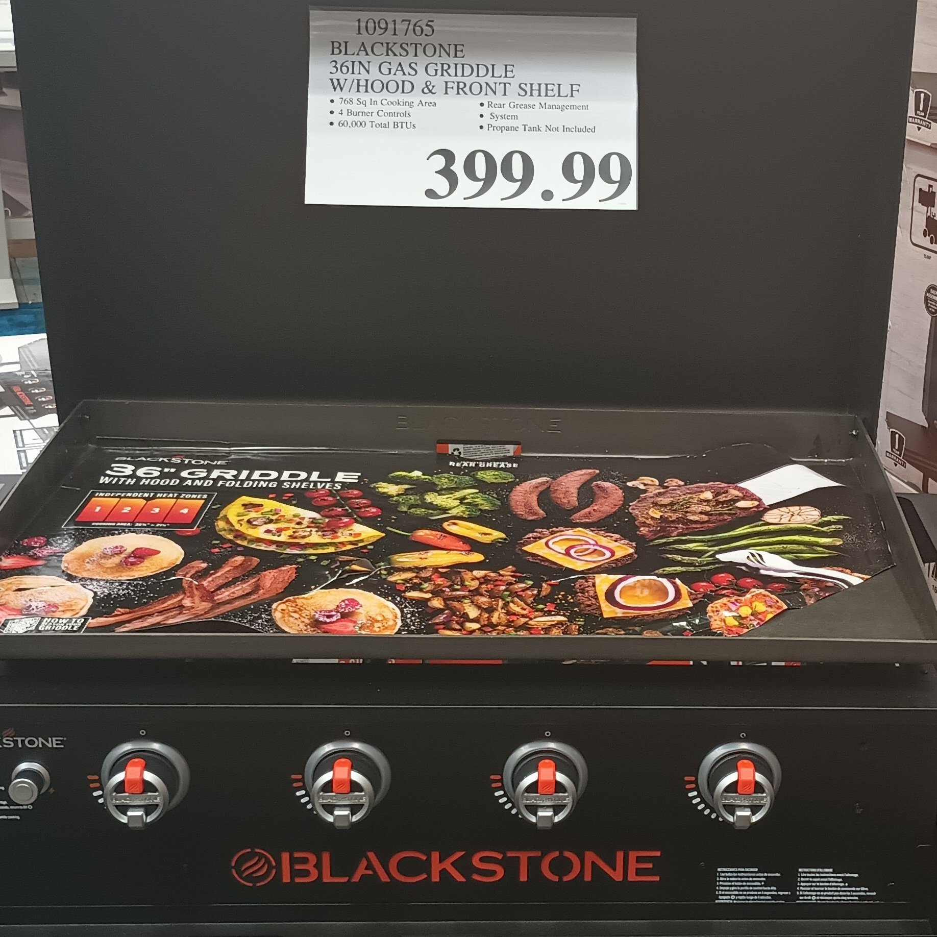 Blackstone 36in. Griddle with Hood & Front Shelf