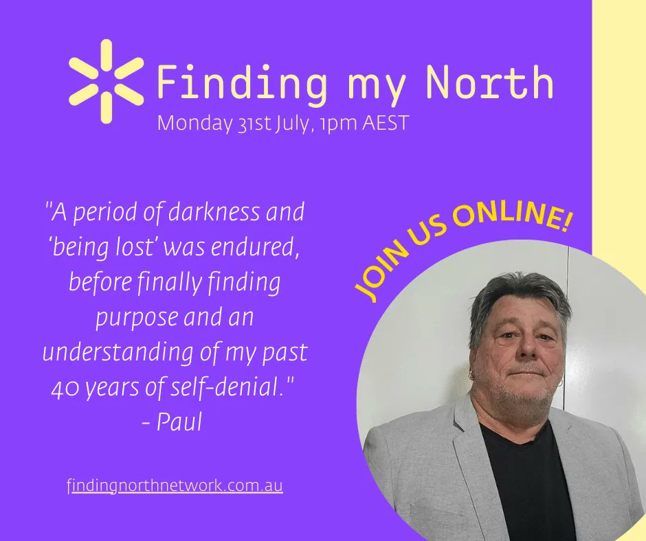 Have you registered for our next session of #Findingmynorth? 
Supported by #NDIS, Paul is a strong #advocate for change, drawing from his personal experiences. Register here buff.ly/43ZBTGl